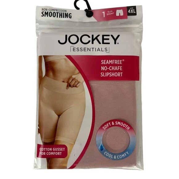 Jockey Essentials Seamfree Non-compression No-Chafe Slip Short Size 4XL Rose - Picture 1 of 2